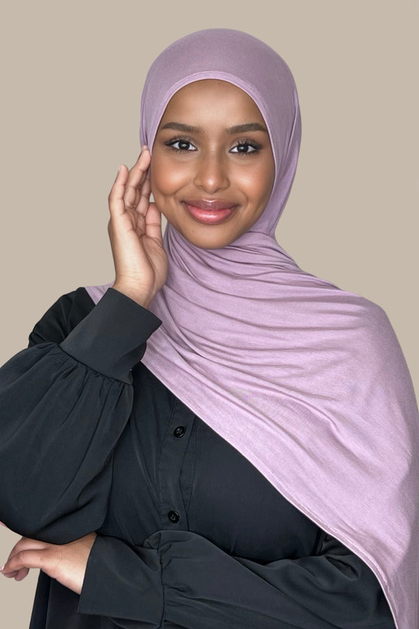 Pre-Sewn Jersey Hijab-Khaki Rose