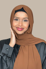 Classic Chiffon Hijab-Cinnamon