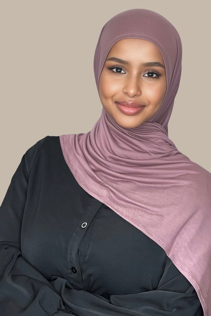 Pre-Sewn Jersey Hijab-Rose Taupe