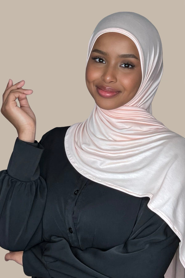 Pre-Sewn Jersey Hijab-Pearl