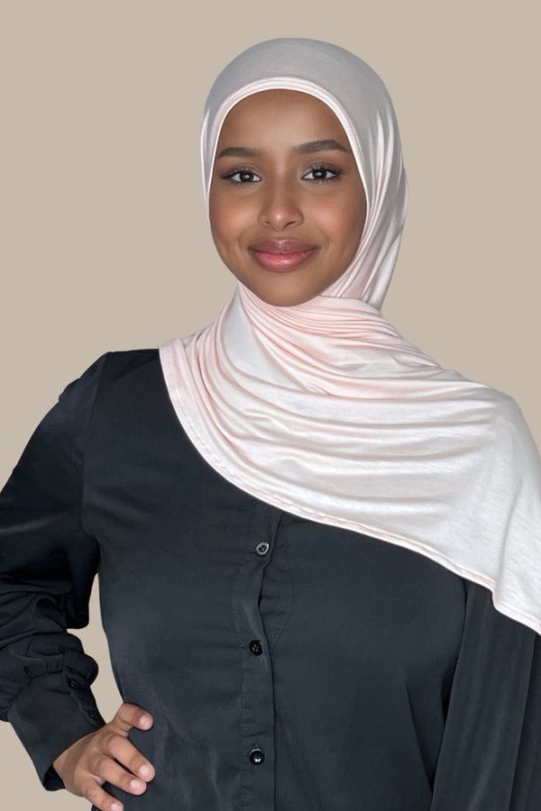 Pre-Sewn Jersey Hijab-Pearl