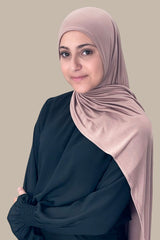 Modish Girl Pre-Sewn Jersey hijab-Pale Taupe