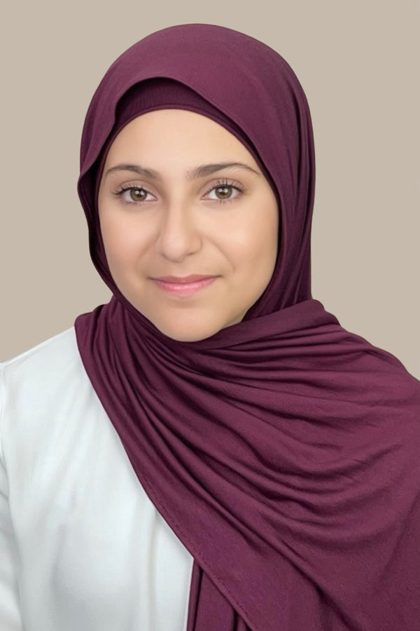 Modish Girl Premium Jersey Hijab-Wine