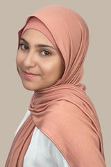 Modish Girl Premium Jersey Hijab-Wood Rose