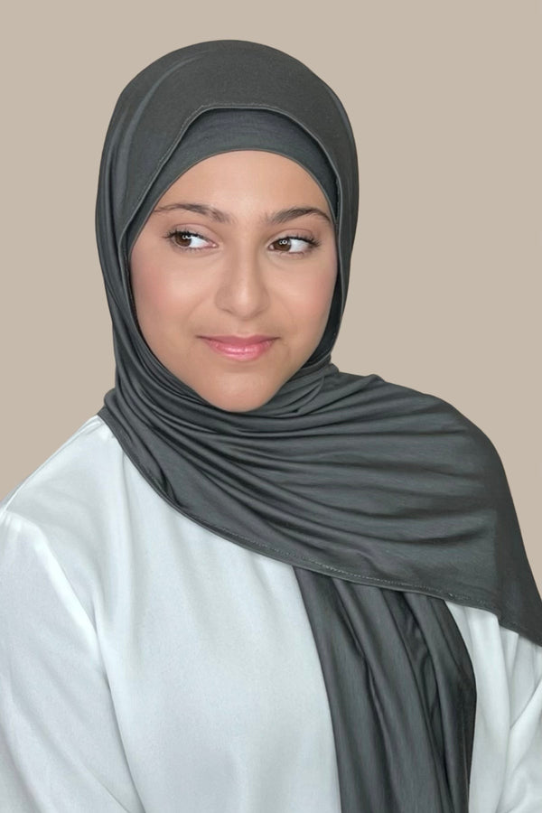 Modish Girl Premium Jersey hijab-Pebble Grey