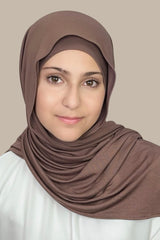 Modish Girl Premium Jersey Hijab-Mocha Brown
