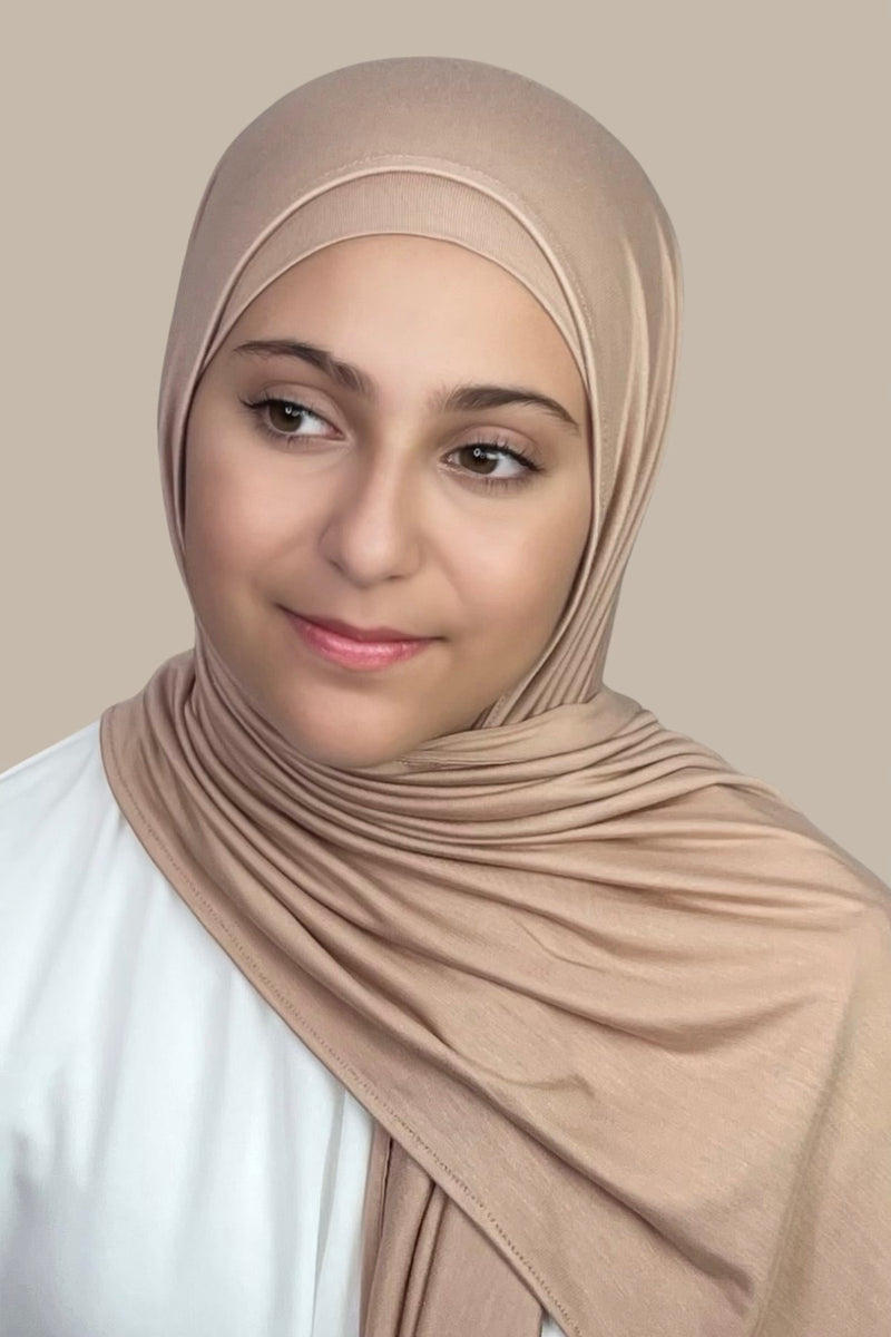 Modish Girl Premium Jersey Hijab-Warm Taupe