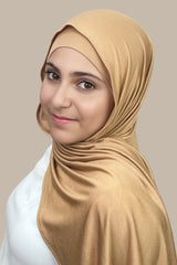 Modish Girl Premium Jersey Hijab-Honey