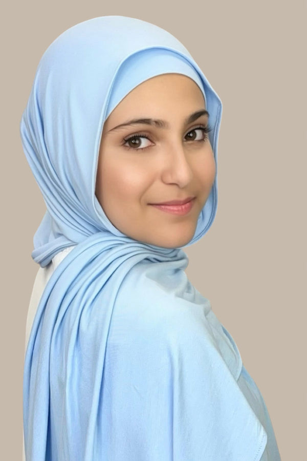 Modish Girl Premium Jersey Hijab-Baby Blue