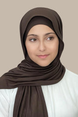 Modish Girl Premium Jersey Hijab-Chocolate Brown