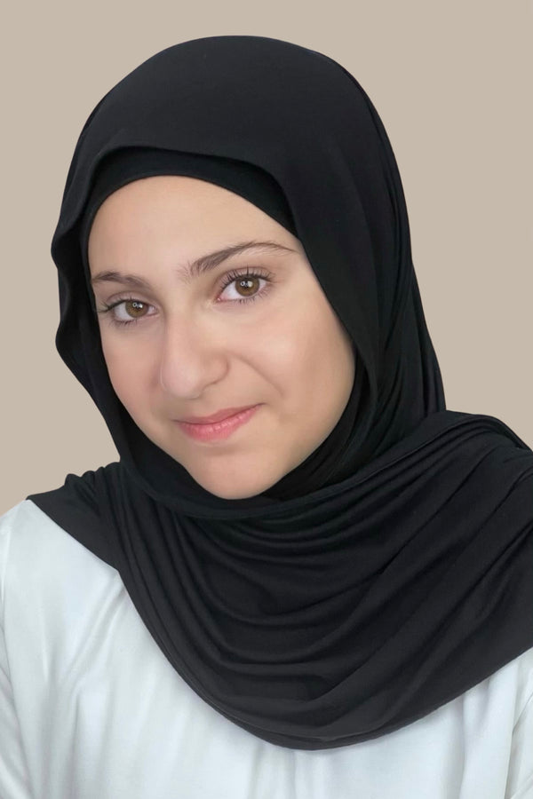 Modish Girl Premium Jersey Hijab-Black