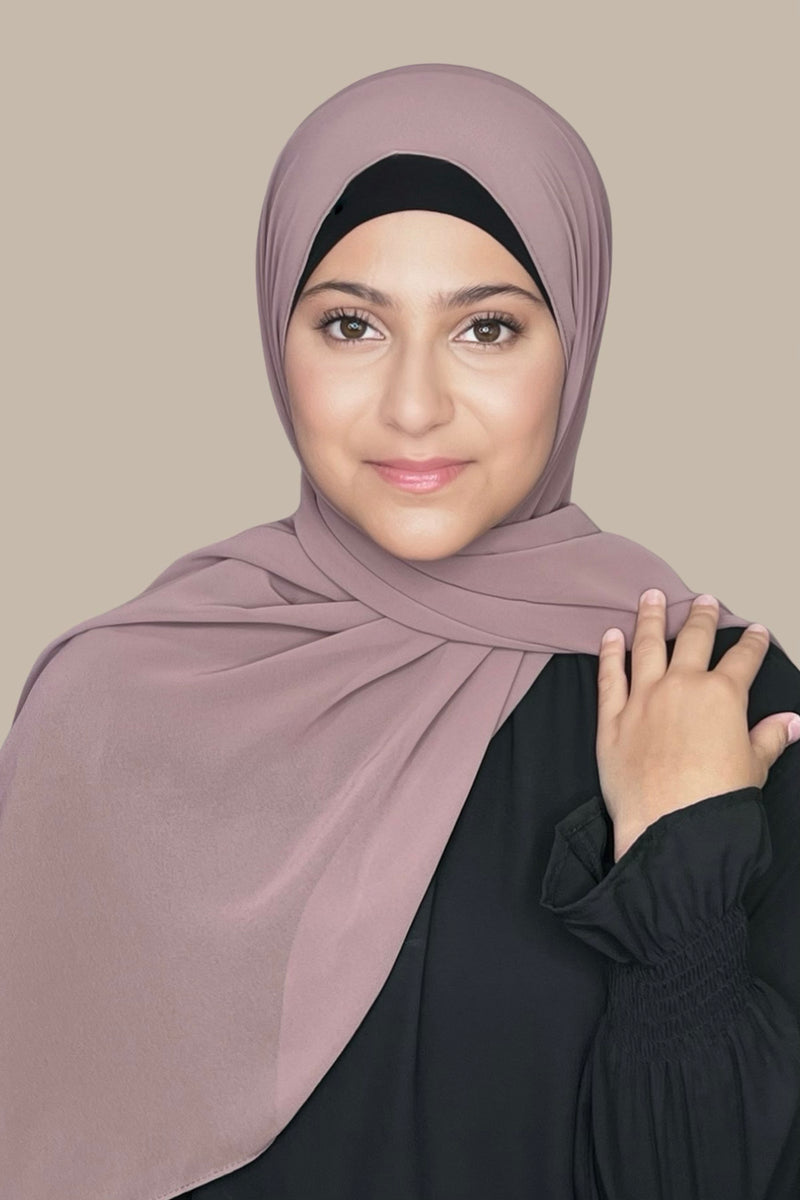 Modish Girl luxury chiffon Hijab-Mocha Brown