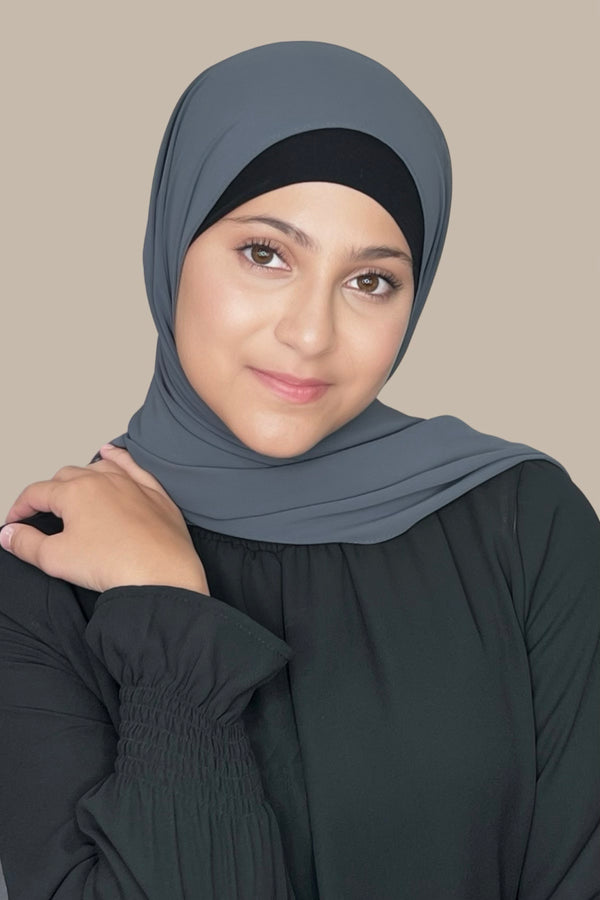 Modish Girl Luxury Chiffon Hijab-Pebble Grey(FINAL SALE)