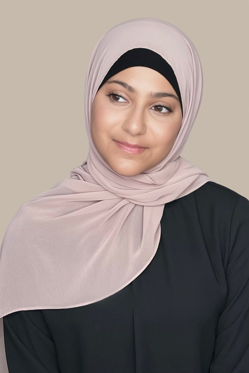 Modish Girl luxury chiffon Hijab-Pale Taupe