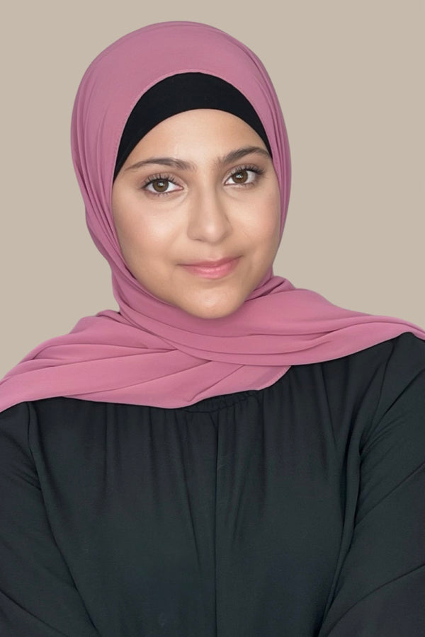 Modish Girl Luxury Chiffon Hijab-Pale Rose