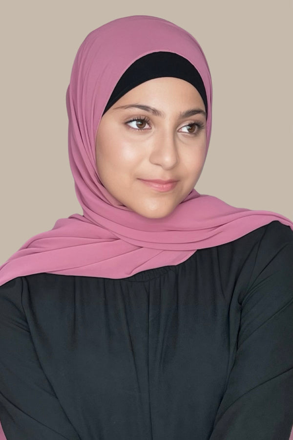 Modish Girl Luxury Chiffon Hijab-Pale Rose