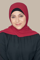 Modish Girl Luxury Chiffon Hijab-Blood Red