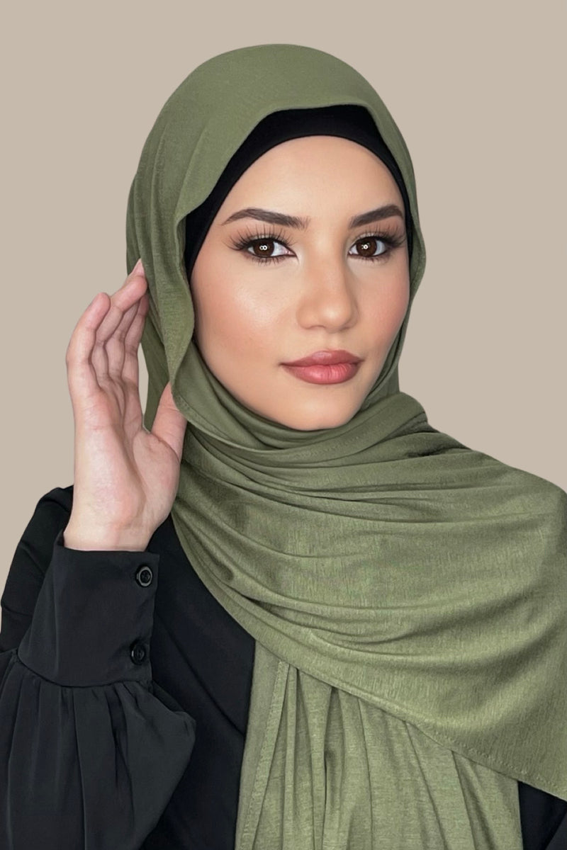 Classic Jersey hijab-Olive