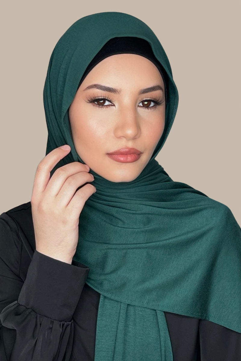 Classic Jersey Hijab-Deep Green