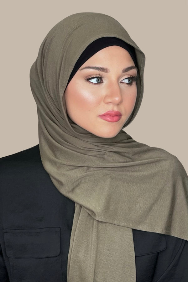 Classic Jersey Hijab-Dark Sage