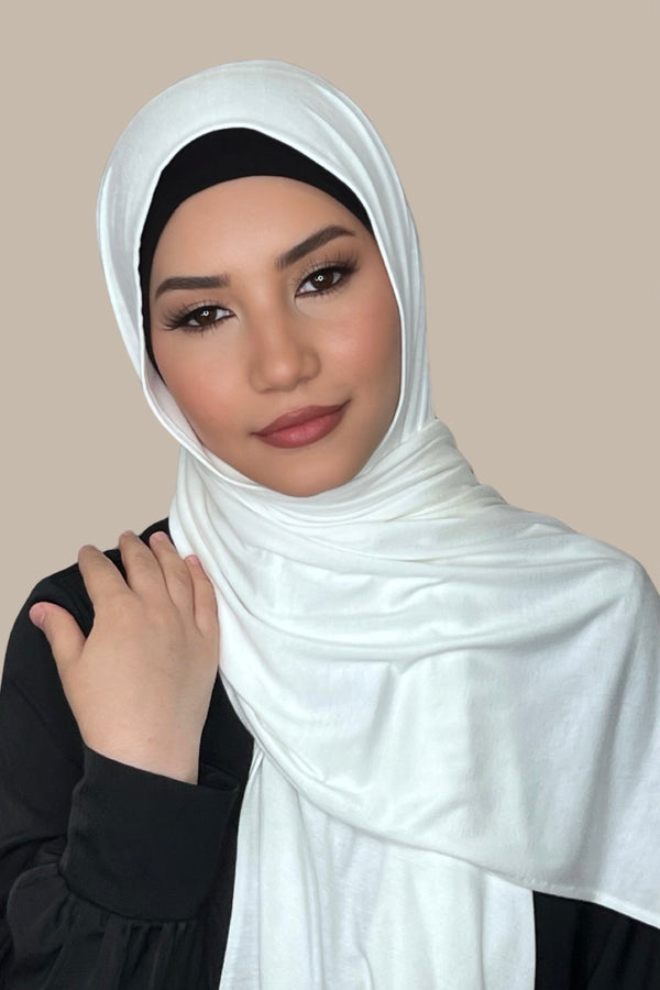 Classic Jersey Hijab-Off White