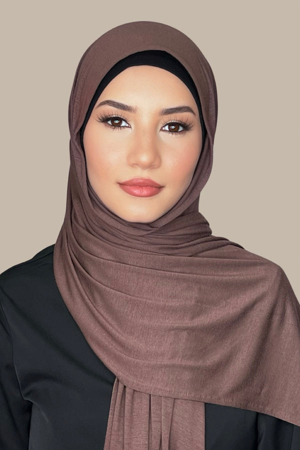 Classic Jersey hijab-Mocha