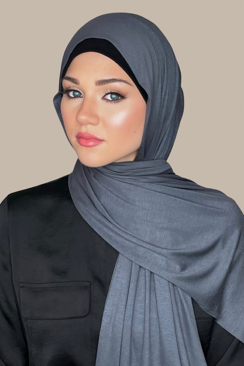 Classic Jersey hijab-Charcoal