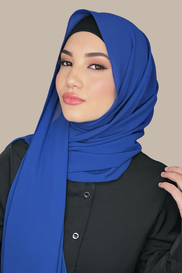 Classic Chiffon Hijab-Midnight Blue