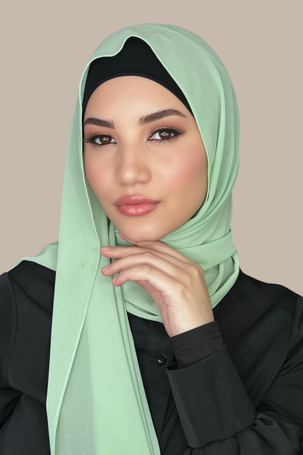 Classic Chiffon Hijab-Sage Green (FINAL SALE)