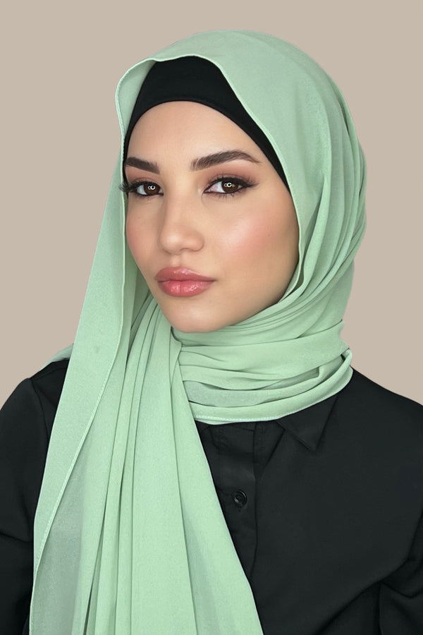 Classic Chiffon Hijab-Sage Green (FINAL SALE)