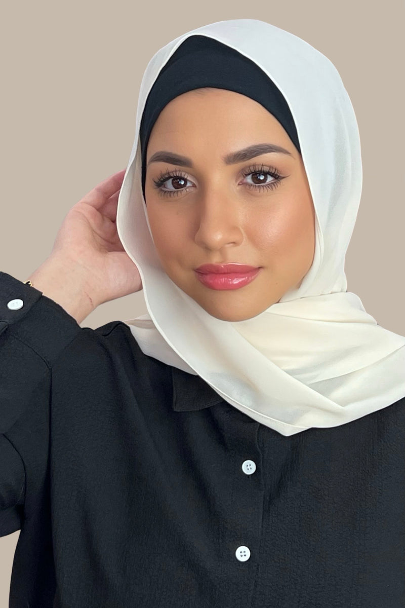 Classic Chiffon Hijab-Ivory