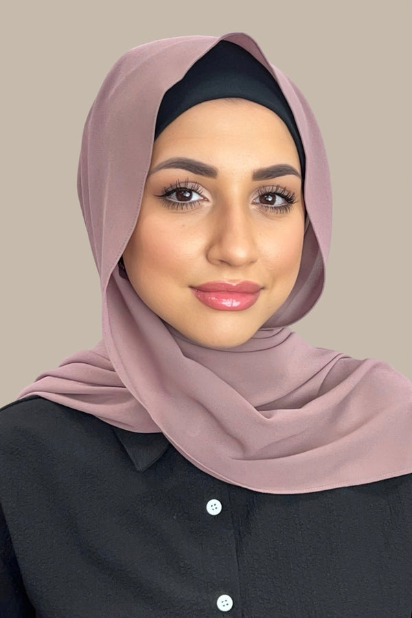 Classic Chiffon Hijab-Rose Taupe