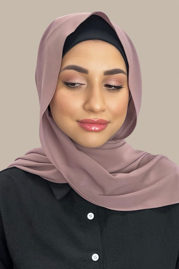 Classic Chiffon Hijab-Rose Taupe