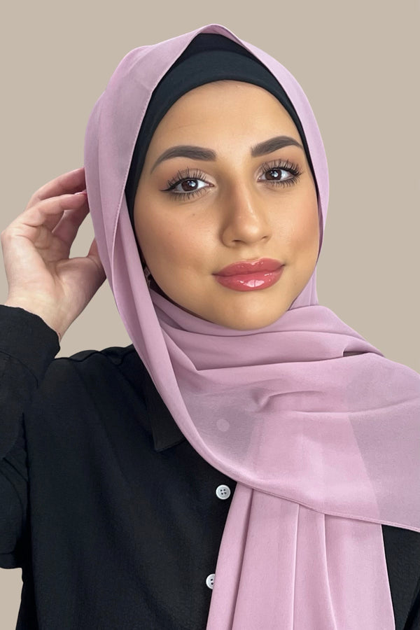 Classic Chiffon Hijab-Blush Pink