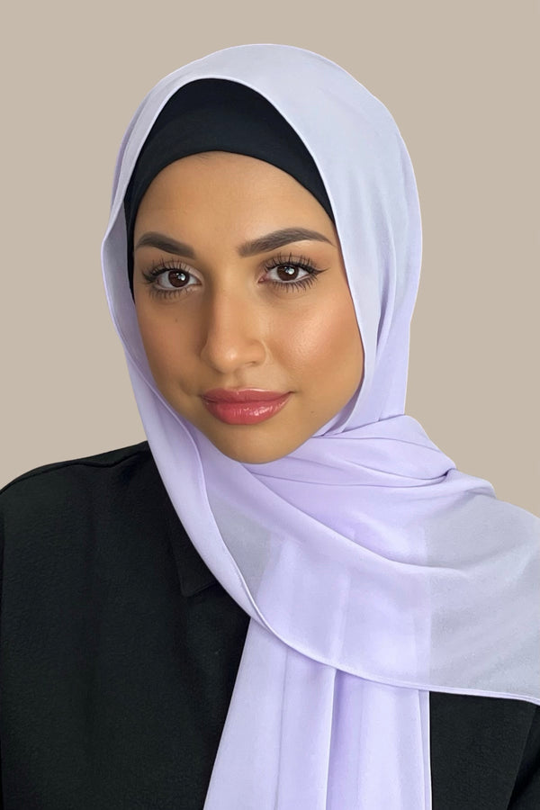 Classic Chiffon Hijab-Pale Purple