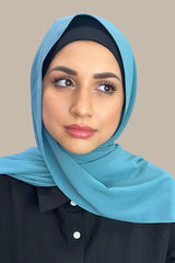 Classic Chiffon Hijab-Dark Teal