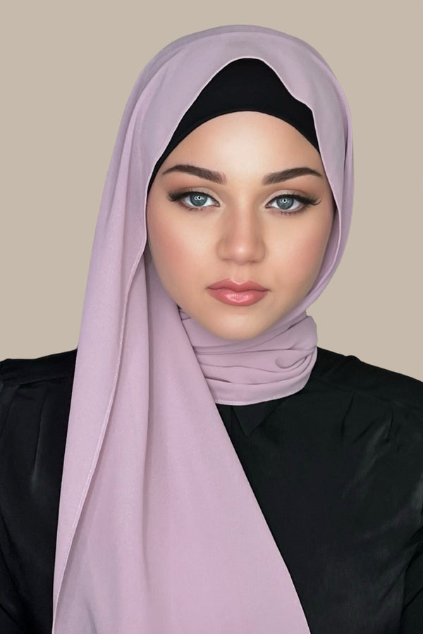 Classic Chiffon Hijab-Khaki Rose