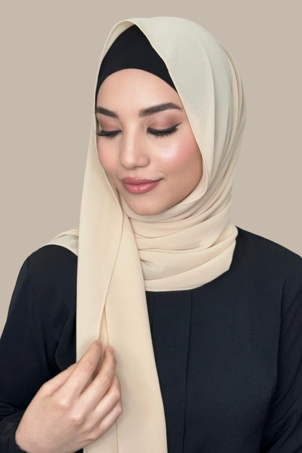 Classic Chiffon Hijab-Bisque