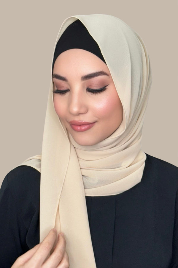 Classic Chiffon Hijab-Bisque