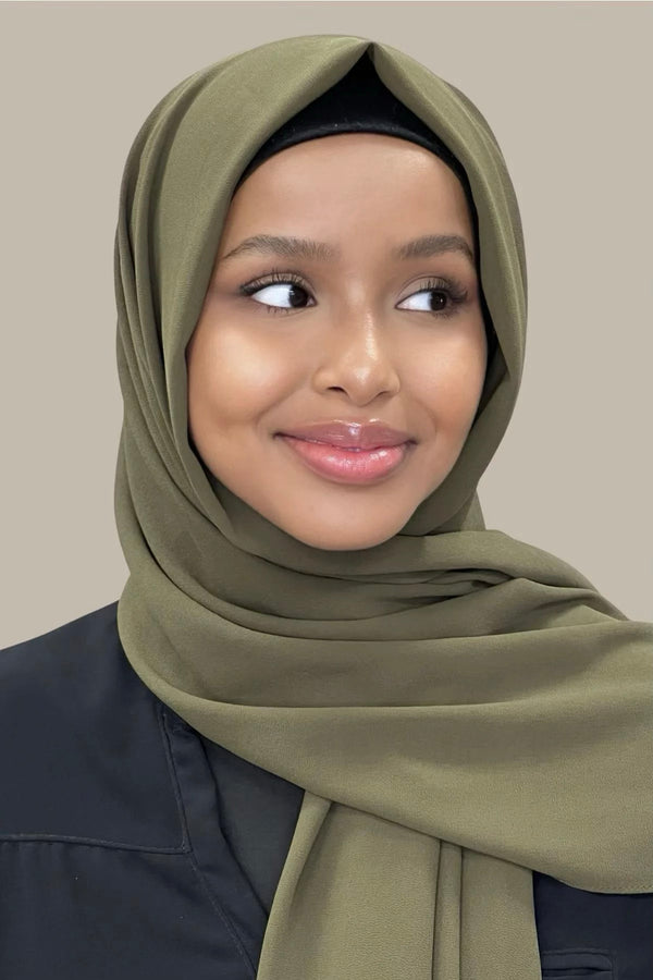 Classic Chiffon Hijab-Army Green(FINAL SALE)