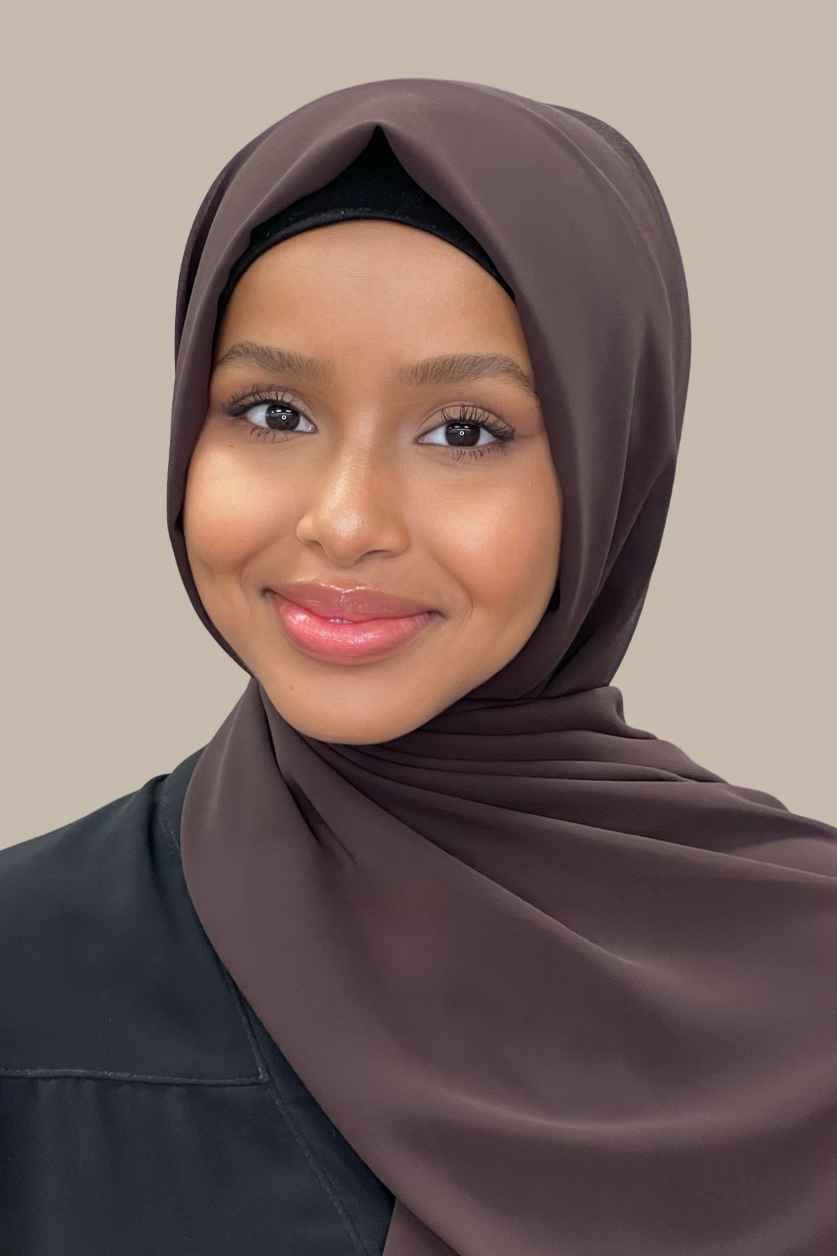 Luxury Chiffon Hijab-Coffee Brown
