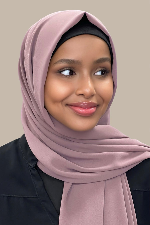 Luxury Chiffon Hijab-Mocha Brown
