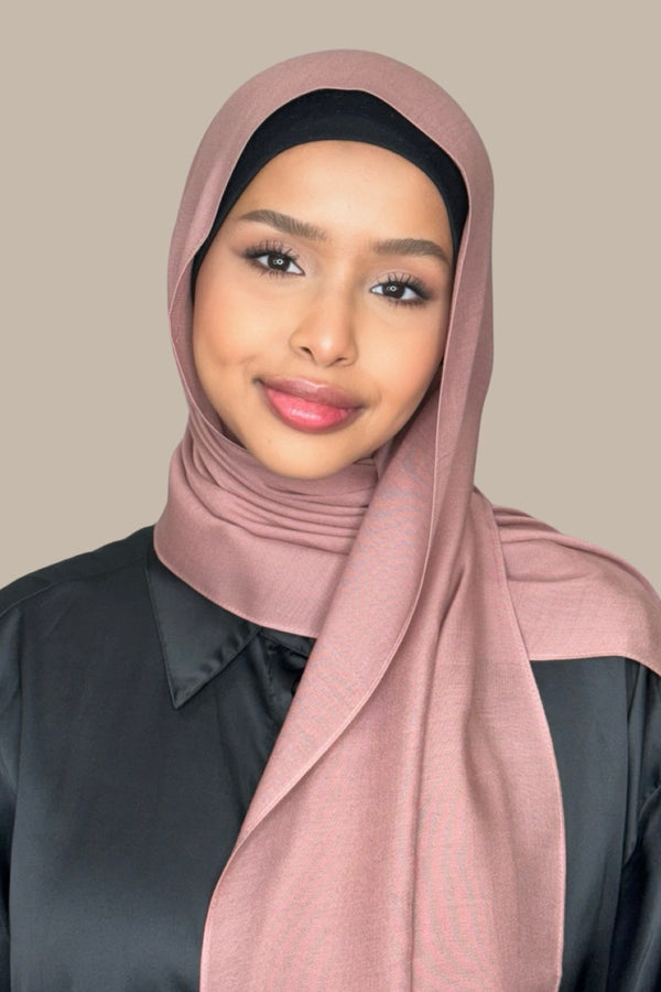 Cotton Modal Hijab-Rosey Brown