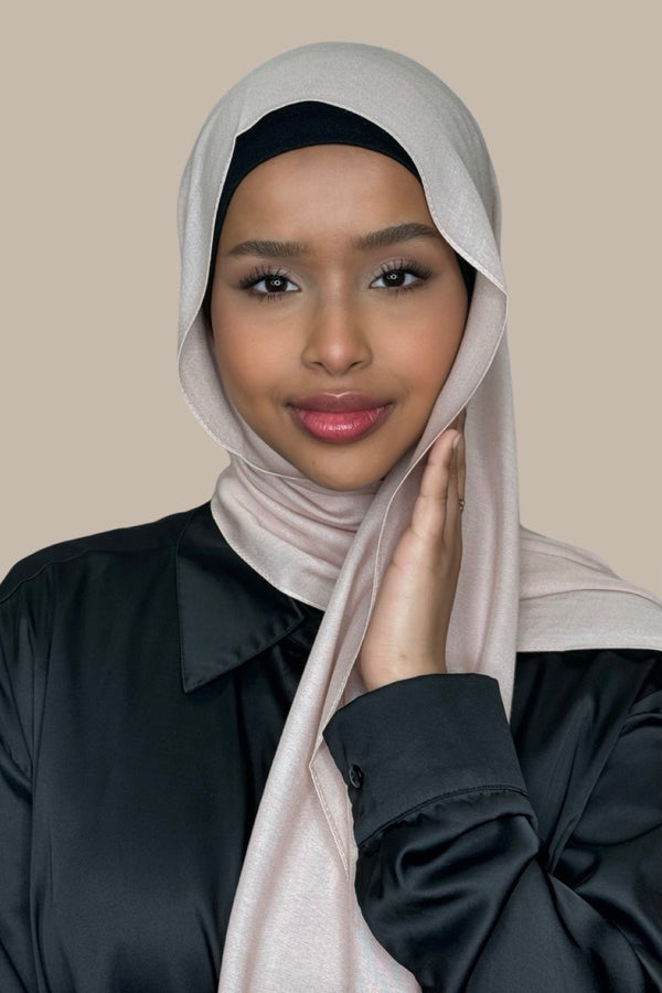 Cotton Modal Hijab-Pink Salt