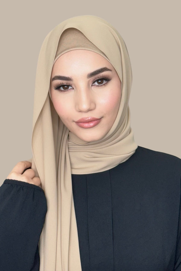 Matching Chiffon Hijab Set-Desert