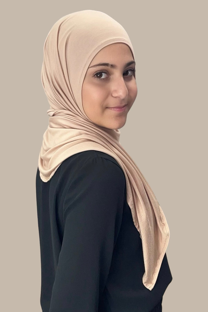 Modish Girl Pre-Sewn Jersey hijab-Warm Taupe