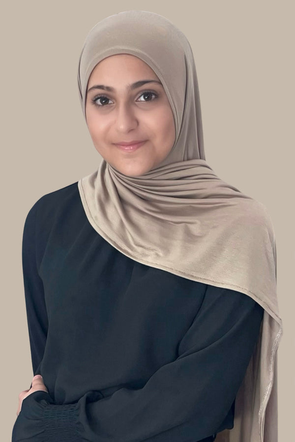 Modish Girl Pre-Sewn Jersey hijab-Desert