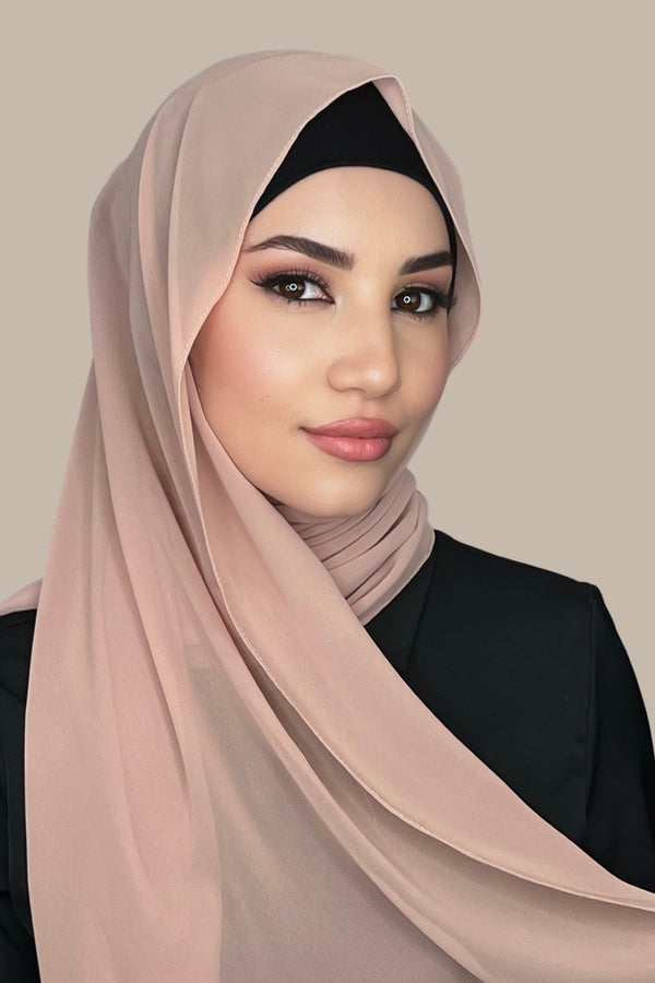 Luxury Chiffon Hijab-Warm Taupe