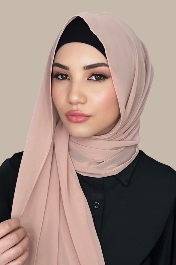 Luxury Chiffon Hijab-Coral (FINAL SALE)