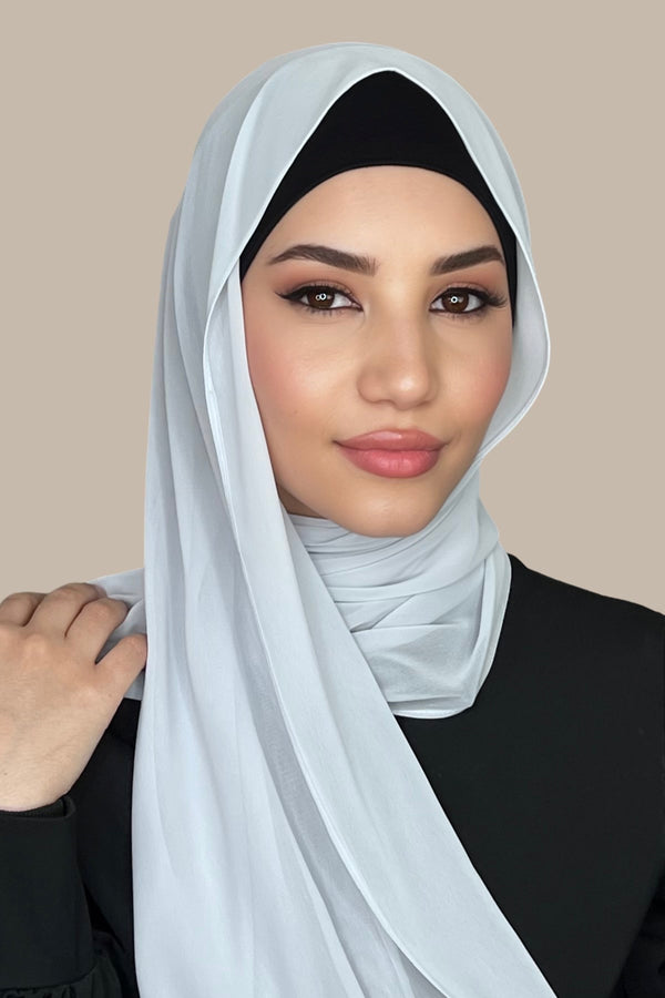 Luxury Chiffon Hijab-Cloud Grey